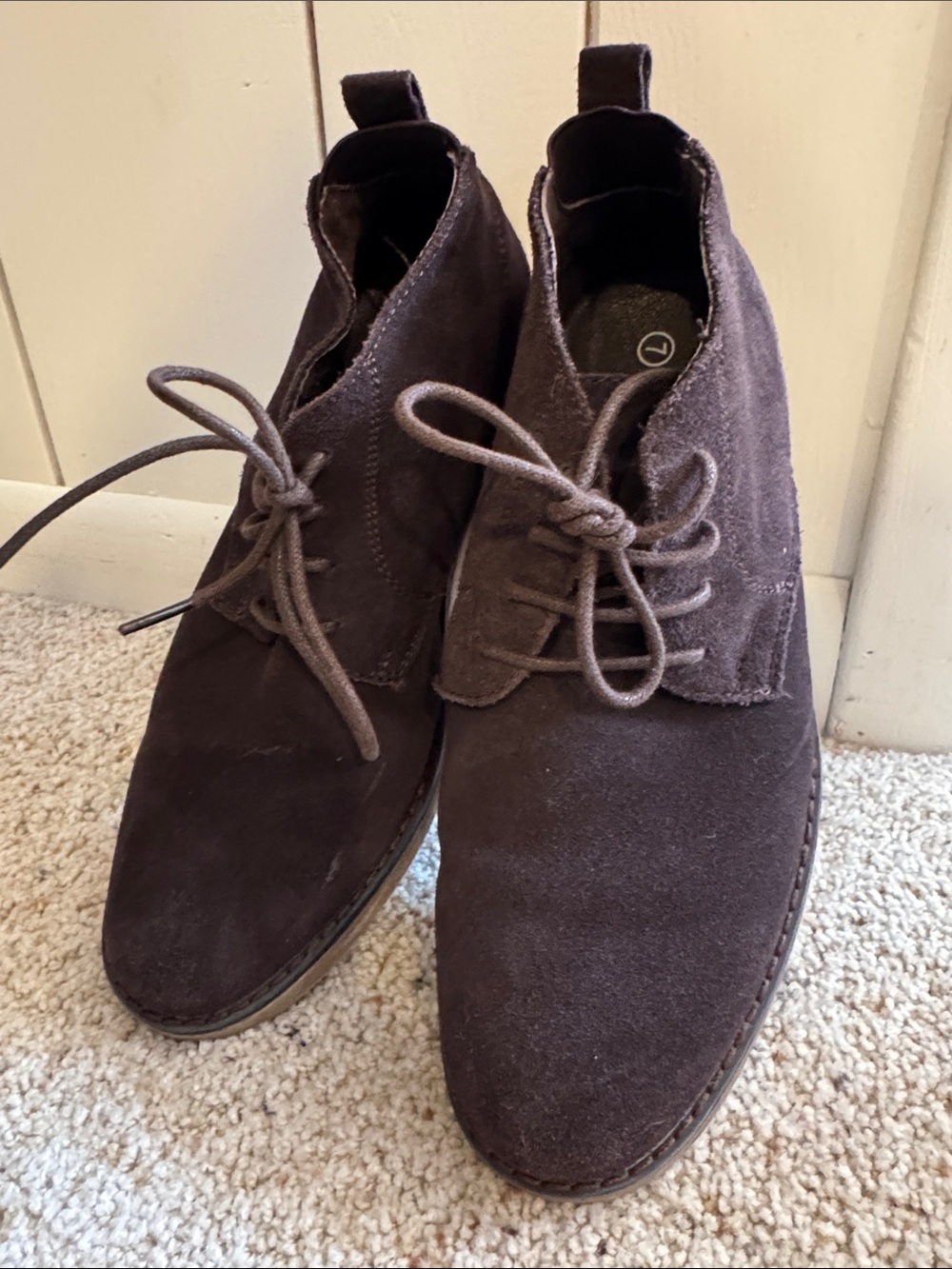Men's Bruno Marc Suede Chukka Boots in Chocolate Brown Suze 7